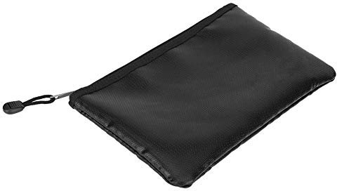 FTVOGUE dokumentväska portfölj brandbeständig vattentät resepass-pengar-bärbar dator, som för huvudanvändningsmapp-kontorsväska dragkedja förslutning (27 x 16 cm)
