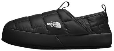 The North Face Teen Thermoball Traction Mule II - Kids' Insulated Winter Shoes, TNF Black/TNF White, 1