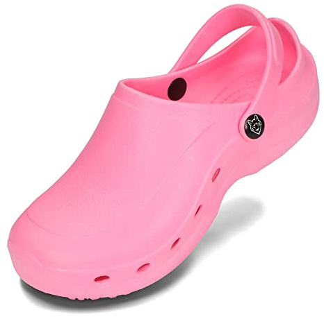 PLAME Zoccoli Unisex Eva Scarpe da Giardino Donna Uomo Zoccoli da Giardino Estivi Leggeri 36-46 EU (Rosa, Sistema Taglie Calzature EU, Adulto, Numero, Media, 40)
