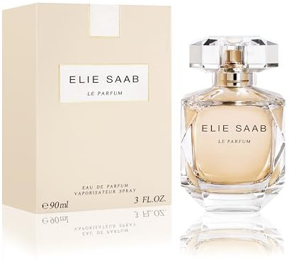 Elie Saab Le Parfum 90 ml – Eau de Parfum de Mujer – Fragancia Chipre Floral – Notas de Flor de Azahar, Jazmín, Rosa de Miel y Pachulí – Botella de Cristal Transparente