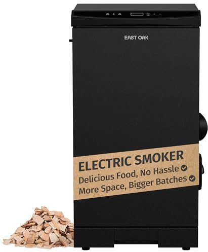 EAST OAK 30 Electric Smoker for Outdoors | Up to 6× Longer Smokes on a Single Load | Side Chip Loader for Uninterrupted Smoking | Bigger Batches with 725 sq in Cooking Area