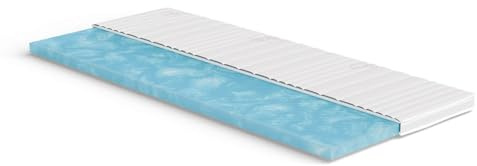 Meisterschlaf Topper in schiuma gel 80 x 170 cm (larghezza x lunghezza), tencel 3D, morbido, altezza 7 cm, OEKOTEX, Gelax RG 50 kg/m³, prodotto in Germania