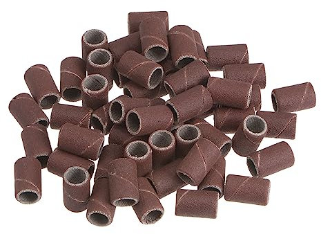 QUARKZMAN 50pcs Ponçage Tambours 1/4 pouce Mini Ponçage Manchons 240 Grain Ponçage Bandes pour Tambour Ponceuse Rotative Outils