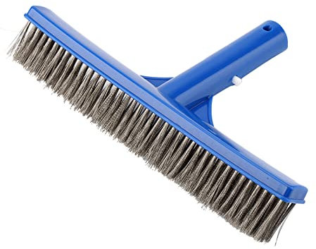 WPKD BLUEIY Cepillo de Piscina,Cepillo para Limpieza del Fondo de Piscina de Acero Inoxidable,para Eliminar Las Algas en Piscinas de Obra y Gresite(25,5x4,5cm)