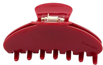 Luxury Red Claw Clip for Women | Our Large 4 Inch Hair Clip Creates Beautiful Half Ups, Secure Updos & Chic Every Day Styles | Premium Acetate Claw with Secure Hold & Snag Free Teeth for Easy Styling