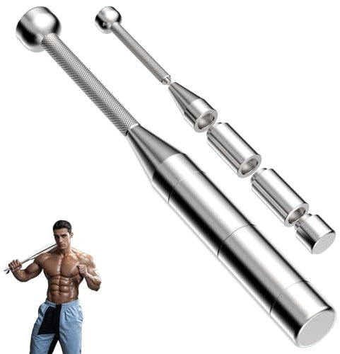 Verstellbarer Macebell-Clubbell, 6-in-1 Premium-Stahl-Indianer-Club, Training für Ganzkörper-, Muskel-, Schulter-, Griff- und Unterarmtraining bis hin zu Stretching