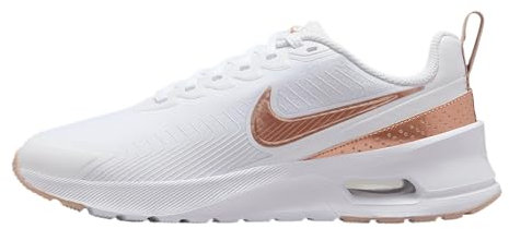 Nike Damen Air Max Nuaxis Damenschuh, White/MTLC Red Bronze-Sand-Black, 39 EU