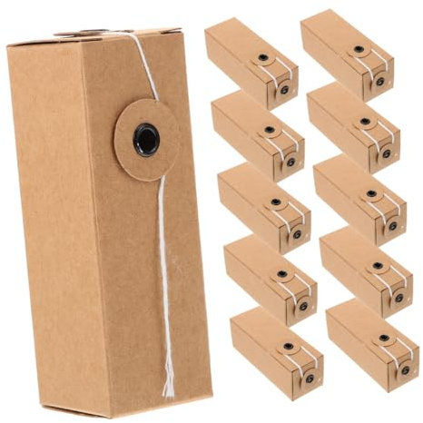 ELAYARD Scatola di Imballaggio per Olio Essenziale in Carta Kraft 12 Pezzi, Scatole per Conservare Cosmetici, Design Semplice ed Elegante per Viaggi
