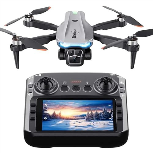 B18 Drone with Camera 4k Professional for Adults & Kids- RC Quadcopter with 4.5 inch LCD Screen, Foldable Drones with Brushless Motor, One-Key Takeoff/Landing, Gesture Selfie, 3D Flip, 40 Mins