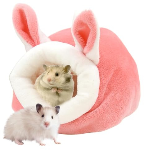 Casa a pelo per piccoli animali domestici – morbido in morbido cotone, stile orecchie di coniglio | Caldo e confortevole, caldo e confortevole, ab