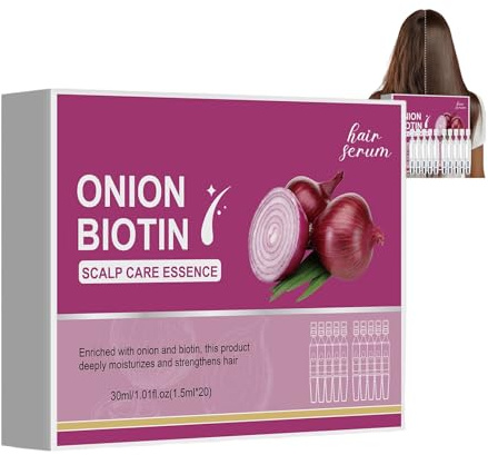 Sérum para el cuero cabelludo de cebolla y biotina, biotina y arginina, suero hidratante para el cuero cabelludo y el cuidado del cabello, suero de cebolla roja, solución revitalizante para el cuero