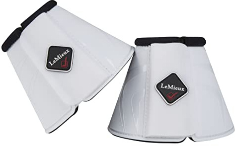 LeMieux ProShell Overreach Horse Boots - Over Reach or Bell Boots for Horses - Protective Gear and Training Equipment - Equine Boots, Wraps & Accessories (White - Large)