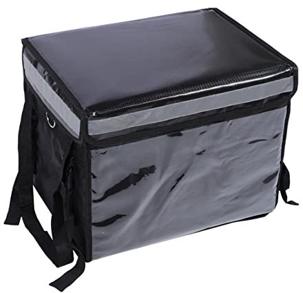Healeved 1 Stück Karton Kiste Zum Mitnehmen Zusammenklappbarer Kühler Tragbarer Korb Isolierte Einkaufstasche Picknick-lebensmittelkoffer Rucksack Kühler Verdicken Aluminiumfolie Lieferbox