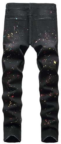 Generico Pantaloncini Jeans Uomo Elasticizzati Estivi Y2K Bianchi Strappati Ragazzo Baggy Cargo