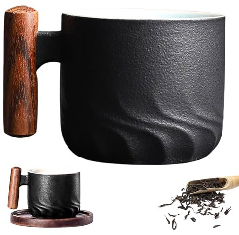 Yuragim Tazze da caffè da 70 ml, in ceramica di alta qualità, con manico, tazza da caffè e cappuccino