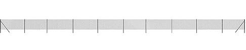Clôture décorative pour chien - Clôture de délimitation pour chien - En treillis métallique anthracite - 0,8 x 25 m - Pour camping, cour, ferme, jardin