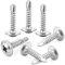150pcs 4.2x25 mm Self Tapping Screws Stainless Steel Self Drilling Screws for Metal Sheets Roofing Windows, Etc
