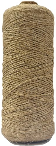 Corda di iuta da 400 m × 1 mm, cordino, corda di canapa, realizzata in fibre naturali, la sua proprietà resistente allo strappo lo rende ideale per la decorazione del giardino e l'imballaggio