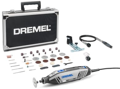 Dremel 4250 Rotary Tool 175 W, Amazon Exclusive Multitool Kit with 3 Attachments 45 Accessories, 175W Motor with Electronic Feedback, Variable Speed 5.000-35.000 RPM