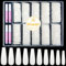 500 Stück Künstliche Nägel Tips, Acryl Falsche Nagelspitzen Kunstnägel Nägel Tipps Fake Coffin Nail Tips Nageltips mit Box für Damen Mädchen (Natürliche)