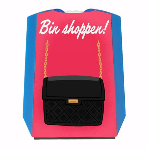 speecheese Bin Shoppen Parkscheibe mit Handtasche-Motiv und 2 Einkaufswagenchips witzige Parkscheibe für Shopping Queens mit deinem liebsten Accessoire StVO-Konform