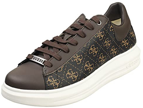 GUESS Herren Vibo Carryover Sneaker, Brown Ocker, 45 EU