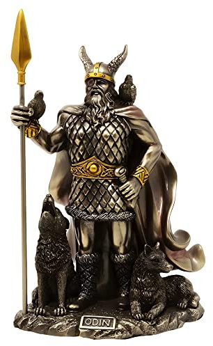 MystiCalls by Mayer Chess Dekofigur bronziert - Modell Odin stehend 24.5 cm - Bronzefigur Figur Deko Wohndeko
