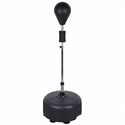 awolsrgiop Sac de frappe sur pied, sac de frappe avec support, sac de frappe sur pied, sac de frappe debout, sac de frappe pour boxe, sac de frappe à pied, hauteur réglable de 120 à 160 cm (noir)