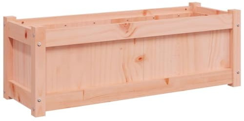 vidaXL Jardinière d'Extérieur, Lit Surélevé, Bac à Fleurs, Pot de Plantes, Boîte à Fleurs Jardin Patio Terrasse, 90x31x31 cm Bois de Pin Massif