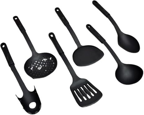 PARENCE.- Set di 6 robusti utensili da cucina in plastica/L'essenziale per tutti i cuochi