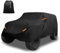 X AUTOHAUX Car Cover for Jeep Wrangler 4DR 2007-2017 Aluminum Film Outdoor Waterproof Sun Rain Snow Hail Protection with Driver Door Zipper