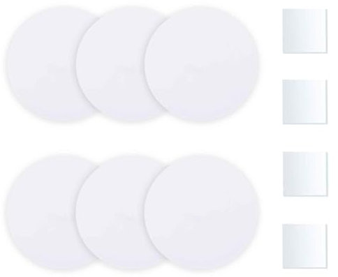 UFURMATE Wall Hole Cover Plate, 6Pcs PVC Plastic Ceiling Cover Blank Round Decorative Wall Plate Repair Kit for Floor, Ceiling and Wall (5 Inch)