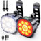 2 Stück Fahrradlicht, Hohe Lumen Super Helles Fahrradlicht, 8+7 Modi Fahrradscheinwerfer und Rücklicht-Set, IP65 wasserdichte Fahrradlichter, Kann auch als Kinderwagen Licht/Helm Licht/Rucksack Licht