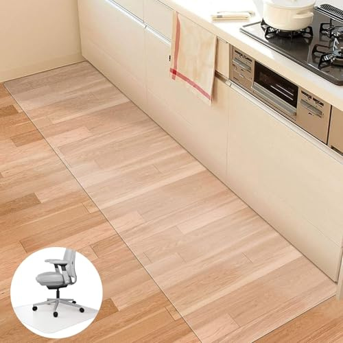 Tappeto Trasparente Salva Parquet,Tappeto Sedia Ufficio AntiGraffio, Tappetino Protettivo Trasparente Resistente per Pavimenti Duri,Impermeabile, Riduce Il Rumore(60 * 240cm,3mm)