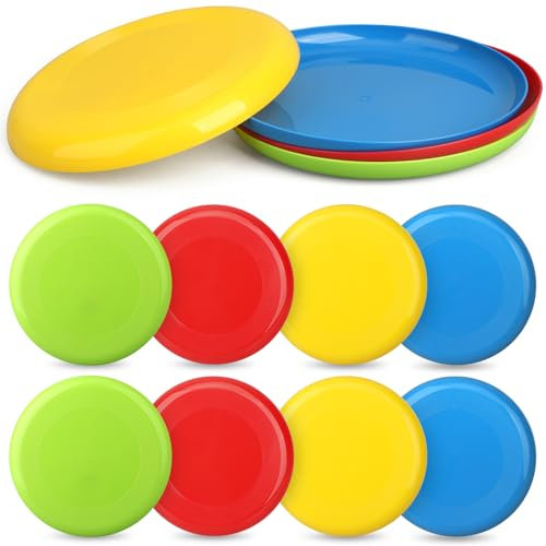 Anzmtosn Sand Strand Spielzeug Große 22cm Flying Disc Spielzeug für Kinder Erwachsene, Flying Ring Spielzeug für Outdoor Strand Zubehör Hinterhof, Rasen, Park Flying Ring Geschenk 8 Pack