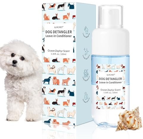 GJYC PET Spray démêlant pour chien - Parfum marin - Formule de soin professionnelle à l'huile de jojoba pour un toilettage facile et sans enchevêtrement - 100 ml