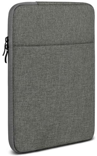 moex Tablet Hülle für Lenovo Idea Tab Pro Tasche mit Reißverschluss und Fach für Zubehör, Nylon Stoff Sleeve weich Gepolstert, Schutzhülle Minimalistisch Dash Case, Dunkelgrau