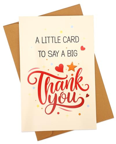 XIHIRCD Biglietti Ringraziamento Divertenti, Biglietto Apprezzamento Incoraggiamento con Busta Carta Creativa Regalo per Celebrazione per Insegnanti Capi Amici Allenatori o Colleghi