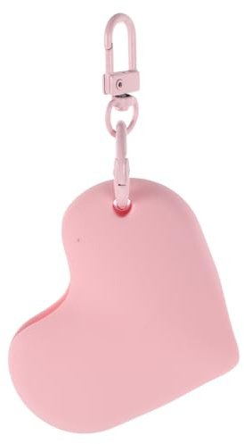 Llavero Soporte para Brillo Labial de Silicona, Rosa, Corazón