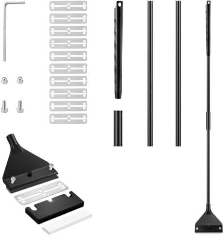 flintronic Raspador de Algas Acuario, con 11 Cuchillas de Repuesto, 62cm