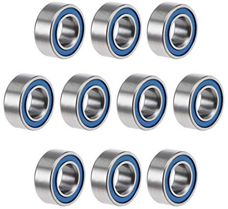 sourcing map 10 Stück Kugellager Rillenkugellager MR105-2RS 5mm Innendurchm 10mm Außendurchm 4mm Bohrung Doppelt Abgedichtet Chromstahl Blau Z2 für Skateboard 3D Drucker Roller Inline Skates