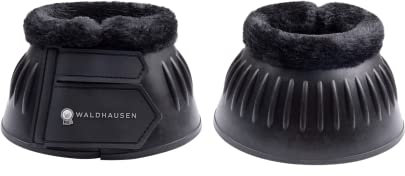 WALDHAUSEN Hufglocke Gummi mit Synthetik-Fell, Paar, L, schwarz
