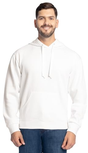 Fruit of the Loom Unisex's Eversoft Fleece Hoodies, Full Zip, Moisture Wicking & Breathable, Sizes S-4x Shirt, White Pullover, Large