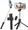 Perche Selfie Trépied, 3 en 1Perche Selfie Bluetooth, Selfie Stick Trépied Bâton Selfie Bluetooth Extensible Télescopique Monopode Réglable avec Télécommande Amovible & Support Stable