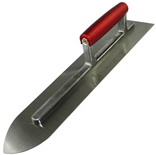 Profi Bodenlegerkelle spitzförmige, 585mm x 90mm, Estrichkelle, Steinholzglätter 1,2mm super stark Glättekelle für Bodenleger CT027