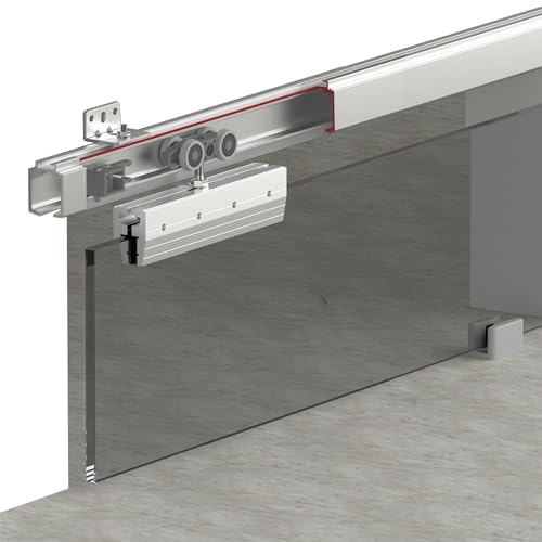Glass Sliding Door Track System Top Hung 120kg Per Door DecorAndDecor (3m Kit for One Door)