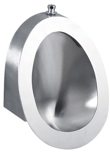 RVUEM Urinal FüR öFfentliche Toiletten, Urinal FüR MäNner Und Erwachsene, Wandmontiertes Urinal FüR MäNner Mit SpüLung, Toilette Aus Edelstahl 304, Badezimmertoilette, SanitäRartikel FüR MäNner