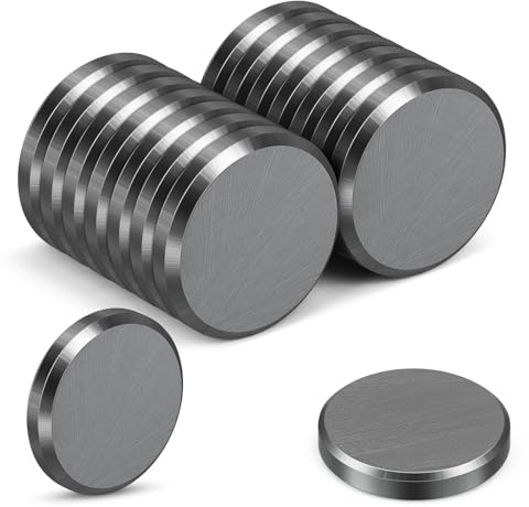 Wukong 30x5mm | 15 Pezzi Calamite Piccole Magnete in Ferrite, Magneti Frigo Calamite Lavagna Magnetica, Nero Calamite Rotonde per Ufficio, Bacheca e Scuola