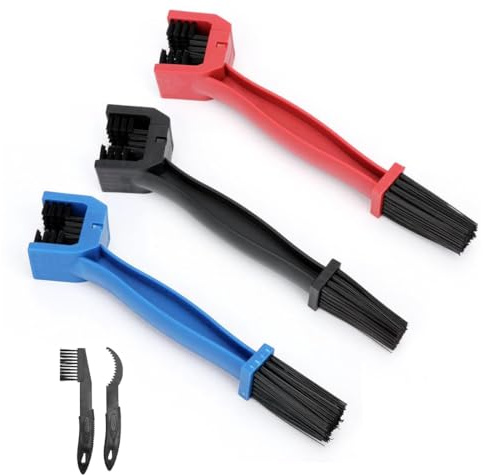 YOYEAH Lot de 5 brosses de nettoyage pour chaînes de vélo et moto, brosse à chaîne, kit de nettoyage de vélo et appareil de nettoyage de chaîne, brosse à pignon, appareil de nettoyage de chaîne de