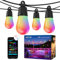 Lepro ZB1 AI LED Lichterkette Außen 15m, RGB+Warmweiß Smarte LED S14 WLAN Glühbirnen,App-Steuerung,Funktioniert mit Alexa&Google,IP65 wasserfest,KI-Lichtdesign-Assistent,ohne Fernbedienung, 15 LEDs